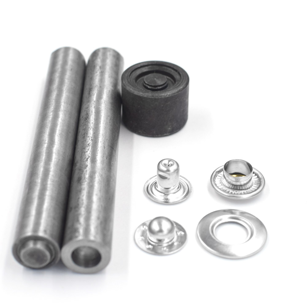 Rivet Setter Tool - 20 ชุด Snaps + เครื่องมือใหม่วัสดุทองแดงปุ่ม EU