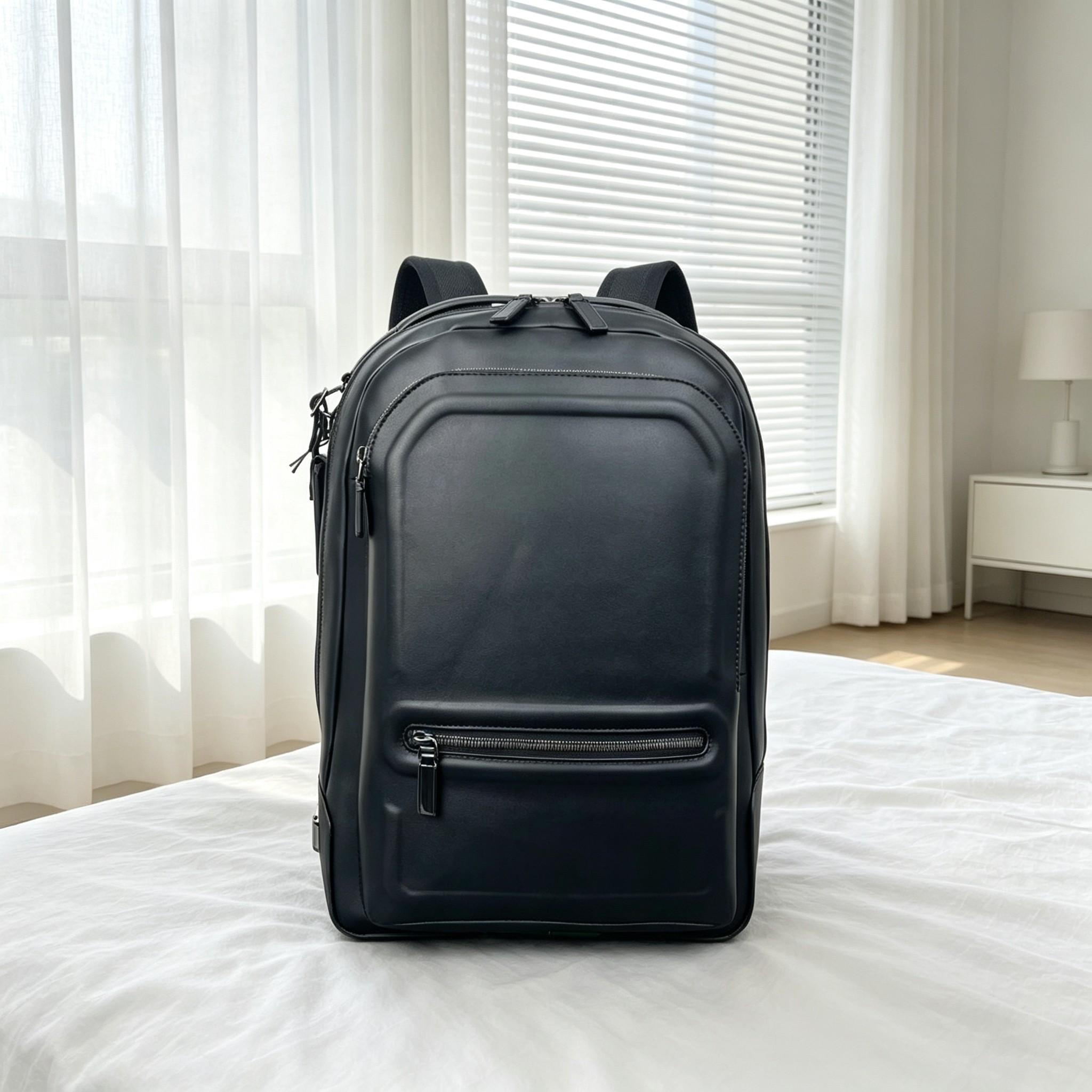 Leather Work Rucksack Mens - กระเป๋าเป้สำหรับนักธุรกิจและผู้ที่เดินทางไปทำงาน ความจุขนาดใหญ่ เหมาะสำหรับใช้ในชีวิตประจำวัน