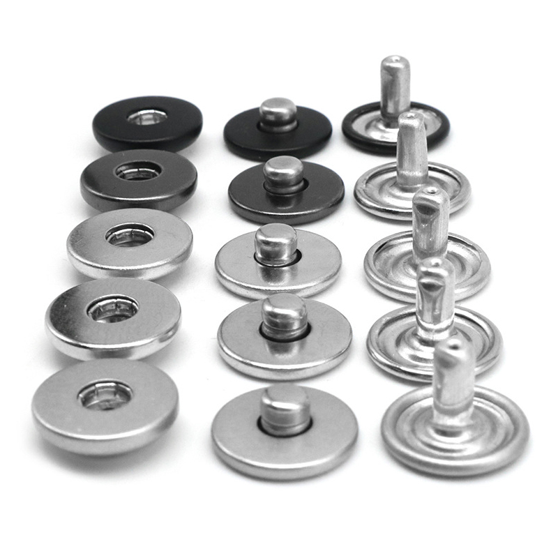 Rivet Setter Tool - เครื่องมือกระดุมสแน๊ปสแตนเลสสีเงินขนาด12.5มม. สำหรับตัดเย็บกางเกงยีนส์หัวเข็มขัดหมุดย้ำหนัง
