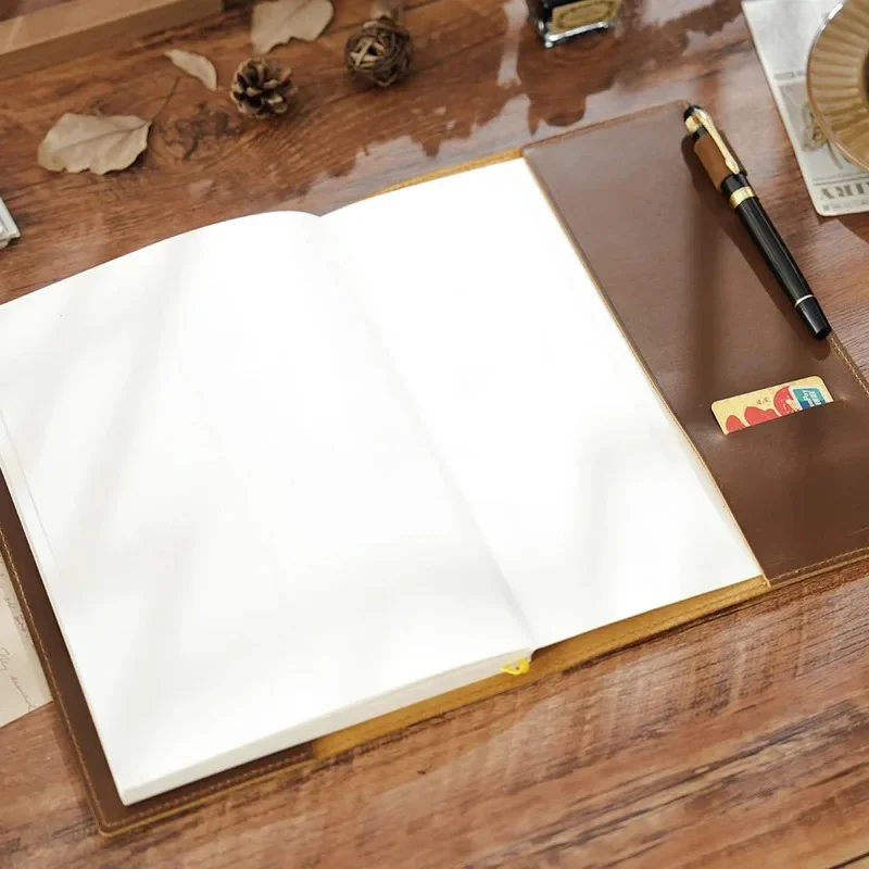 Leather Work Diary Covers - ปกสมุดบันทึกหนังวินเทจใหม่ B5, สมุดบันทึกขนาดใหญ่ 176 หน้า, ปกสมุดแพลนเนอร์หนังสำหรับเขียน,