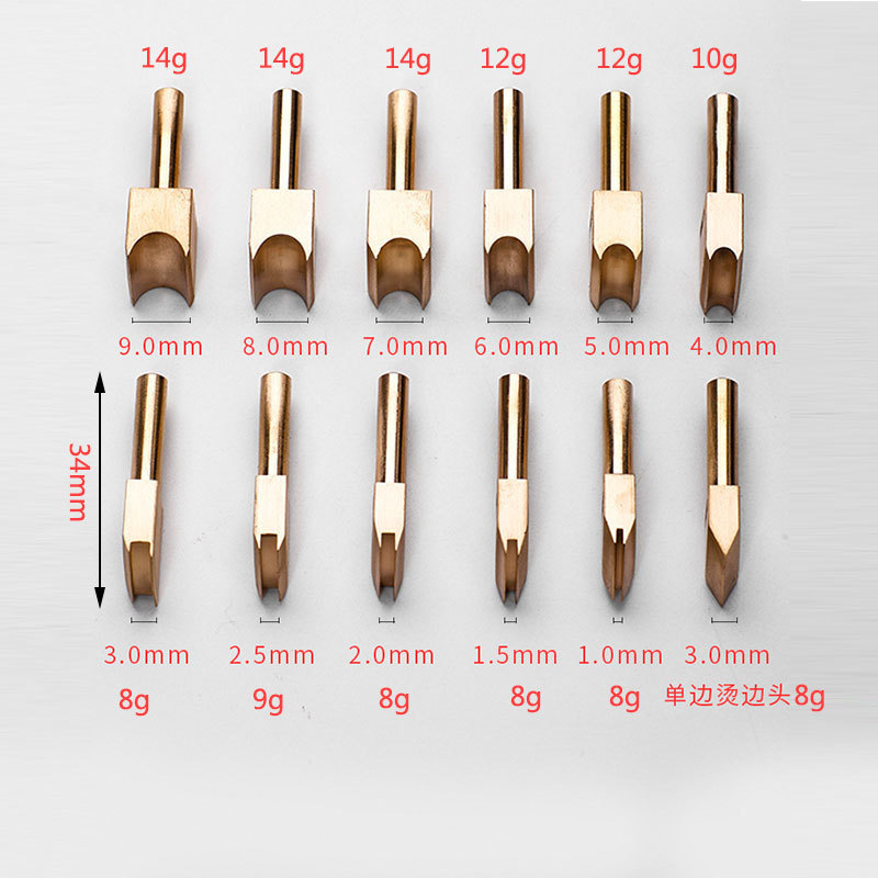 Leatherwork Machine - หนังทองเหลืองไฟฟ้า Soldering Iron เคล็ดลับการเผาไหม้ขอบหนัง Craft ขอบกดเครื่องซีล