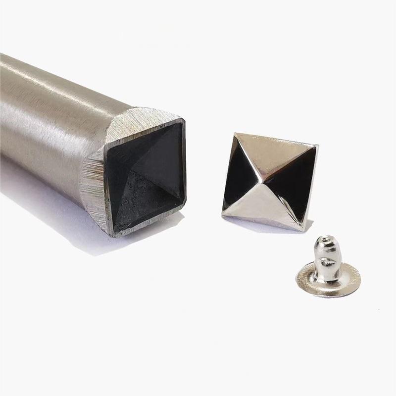 Rivet Setter Tool - 8-15 มม.โลหะพีระมิดหมวก Rivets Square Studs เครื่องมือติดตั้งสําหรับกระเป๋าหนังหัตถกรรมเสื้อผ้ารองเท้าอุปกรณ์เสริม