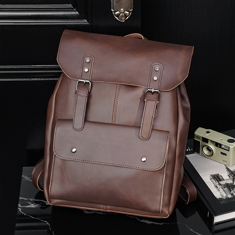 กระเป๋าเป้หนังสำหรับผู้ชายสไตล - Leather Work Rucksack Mens บทวิจารณ์และราคา