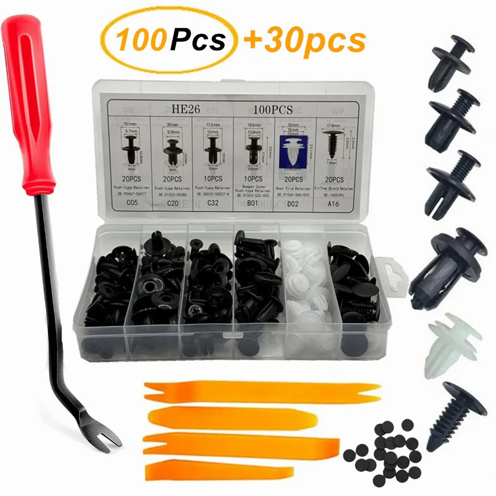 ใหม่ 100pcs รถคลิปพลาสติก Fend - Rivet Setter Tool บทวิจารณ์และราคา