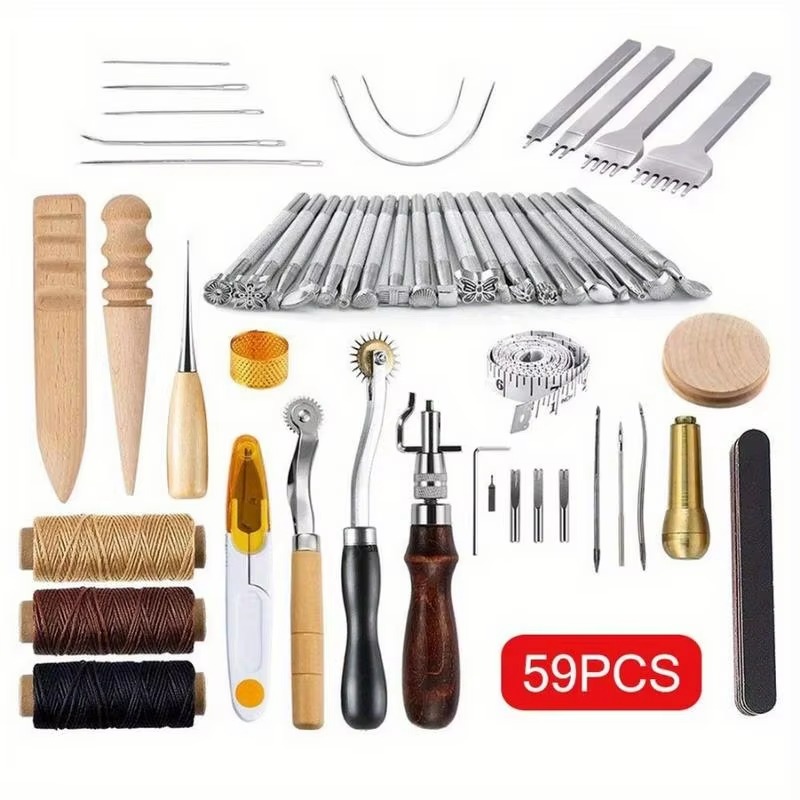 ชุดเครื่องมืองานหนัง 59 ชิ้น ส - Groover Stitching Tool บทวิจารณ์และราคา