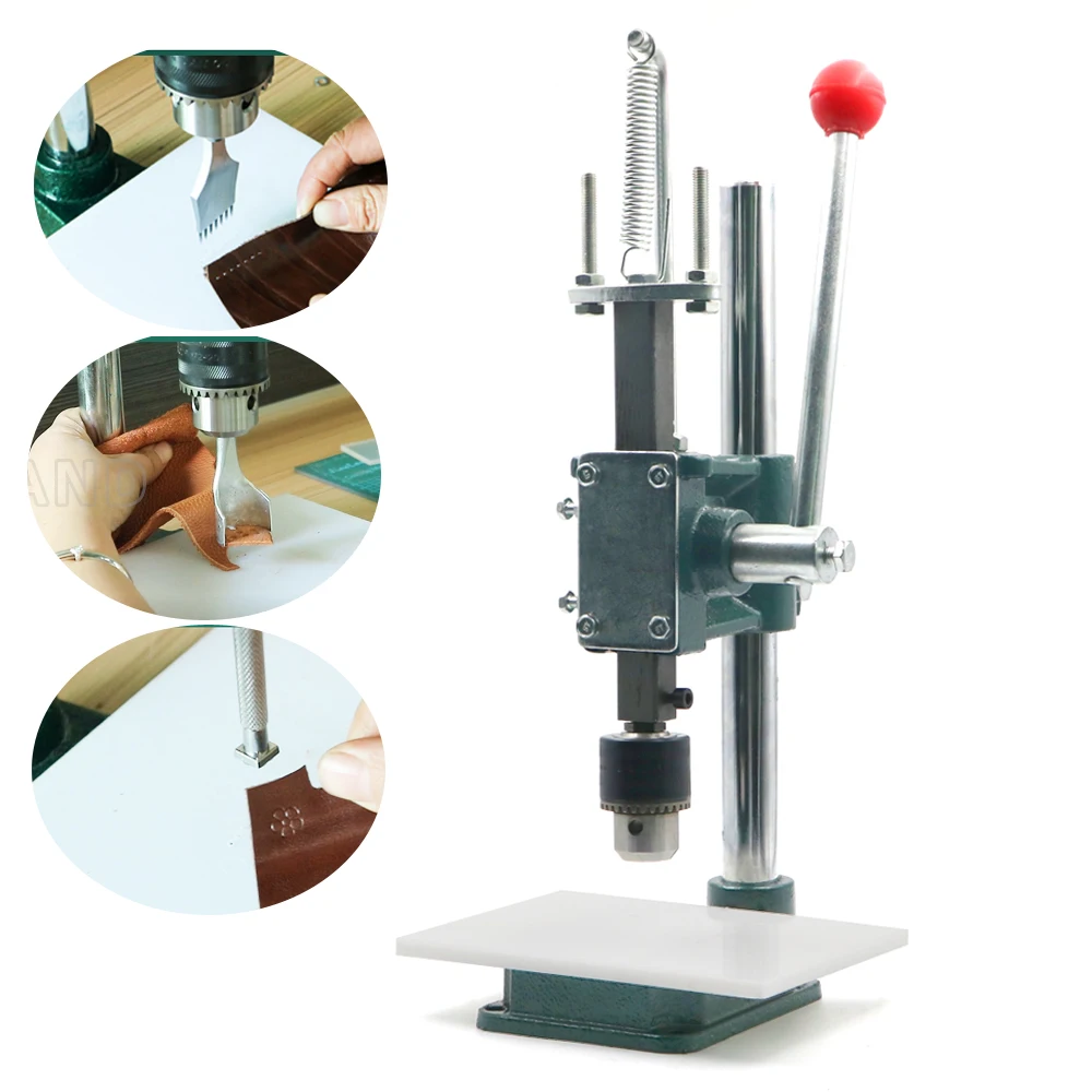 เงียบหนังรู Punch คู่มือเครื่อ - Leatherwork Hand Press บทวิจารณ์และราคา